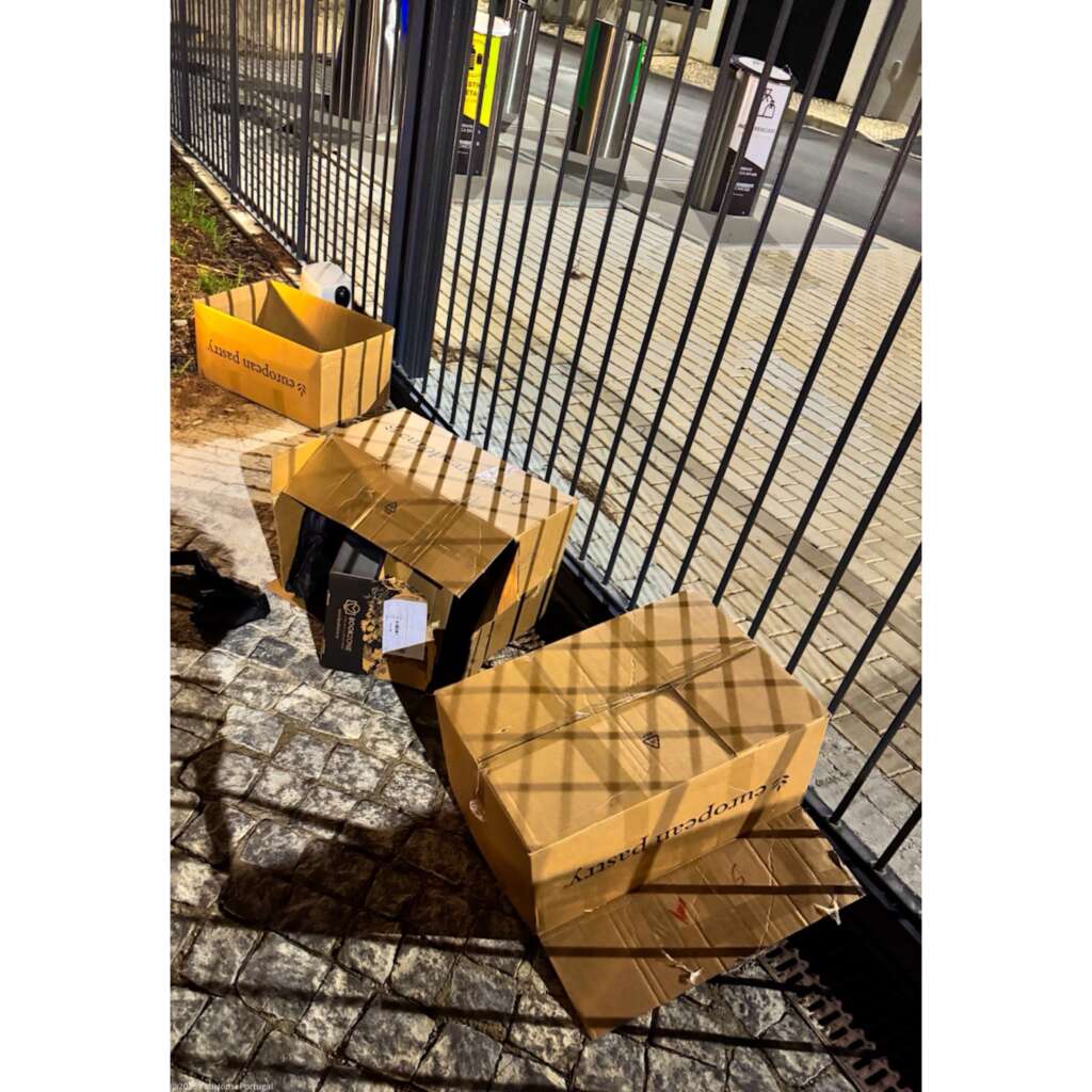 rubbish bins in Portugal condominium