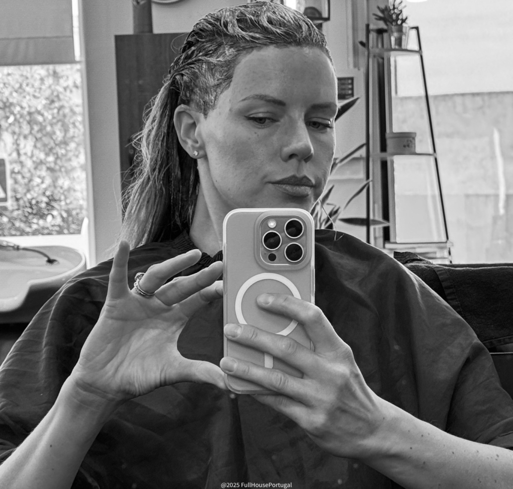 me at the portugese hairdressers